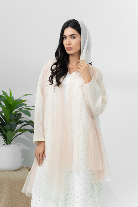 Diamond mist abaya
