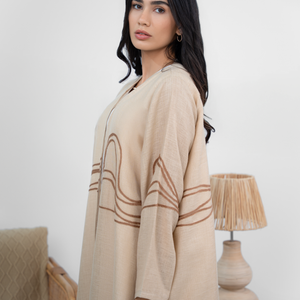 Linen wave abaya