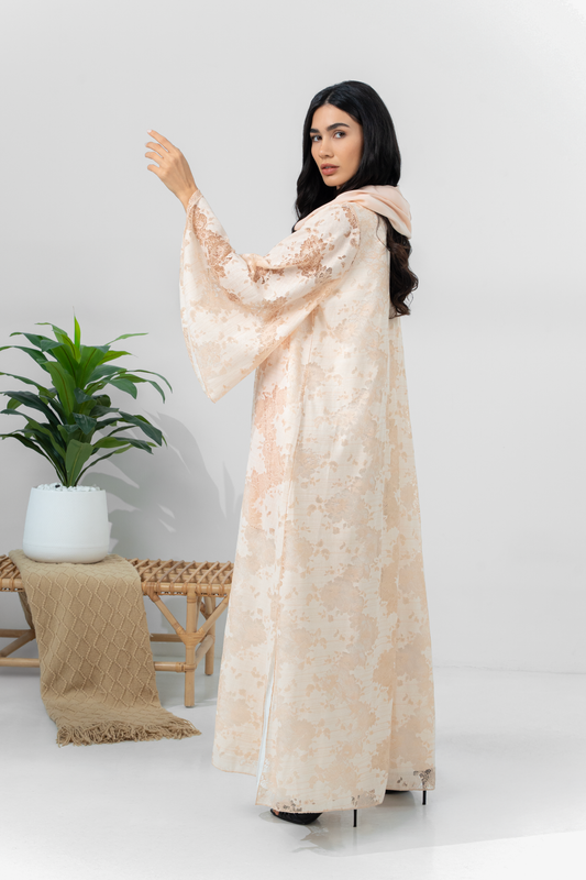 Sunset lace abaya