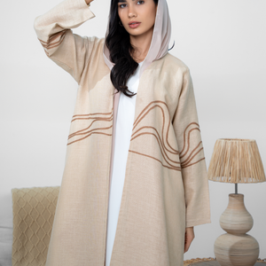 Linen wave abaya