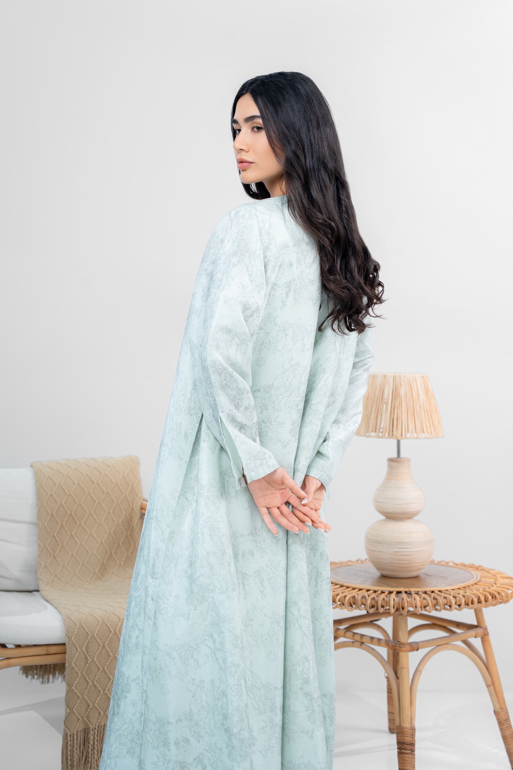 Ocean mist abaya