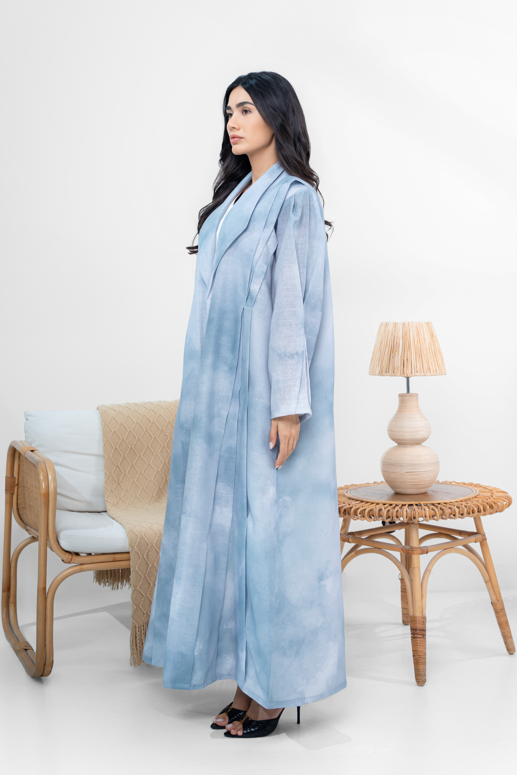 Blue mirage abaya
