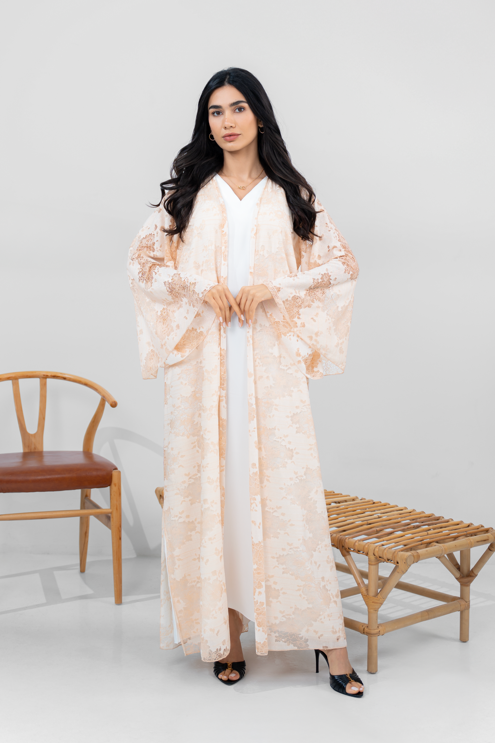 Sunset lace abaya