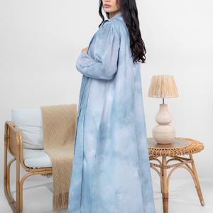 Blue mirage abaya