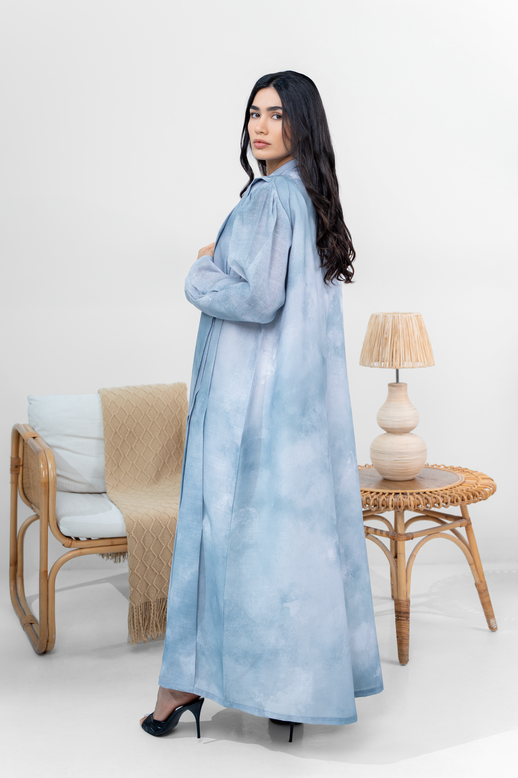 Blue mirage abaya