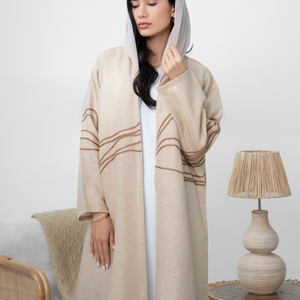 Linen wave abaya