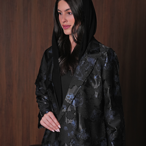 Fleur abaya in blue color