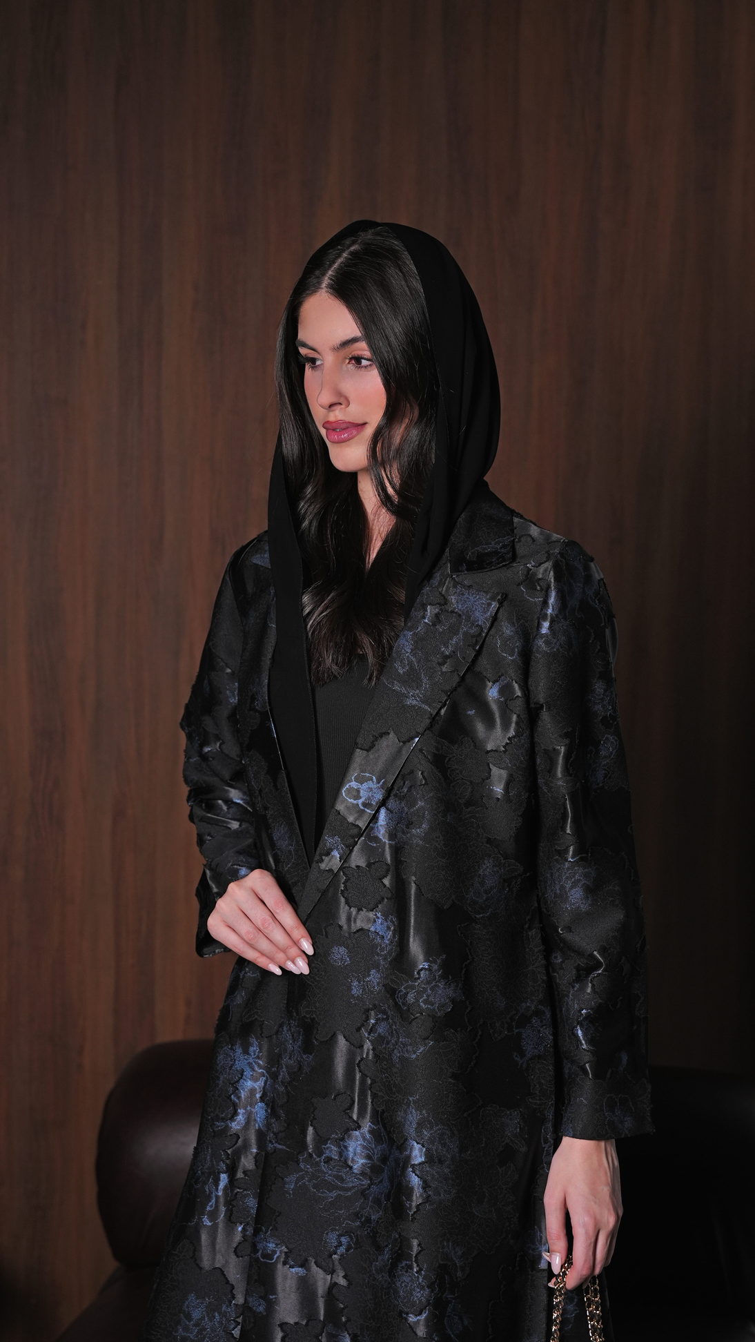 Fleur abaya in blue color